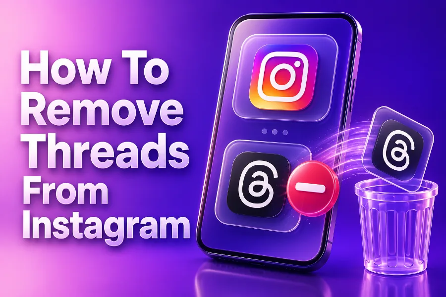 how to remove threads from instagram